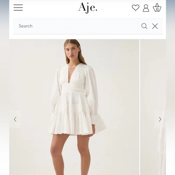 fallingwater ruched mini dress Aje